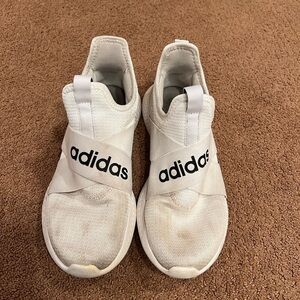 Adidas Womens Cloudform White Athletic Slip-On Sneakers Size 7.5